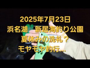 浜名湖新居海釣り公園　夏休みの洗礼？　夜釣りでモヤモヤ…