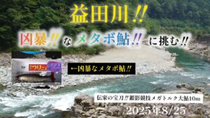 益田川‼️凶暴なメタボ鮎に挑む‼️伝家の宝刀銀影競技メガトルク大鮎10m 2025年8/25