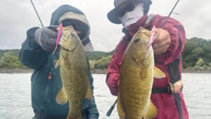 2025.9.12桧原湖。表層と浮きキャロ。