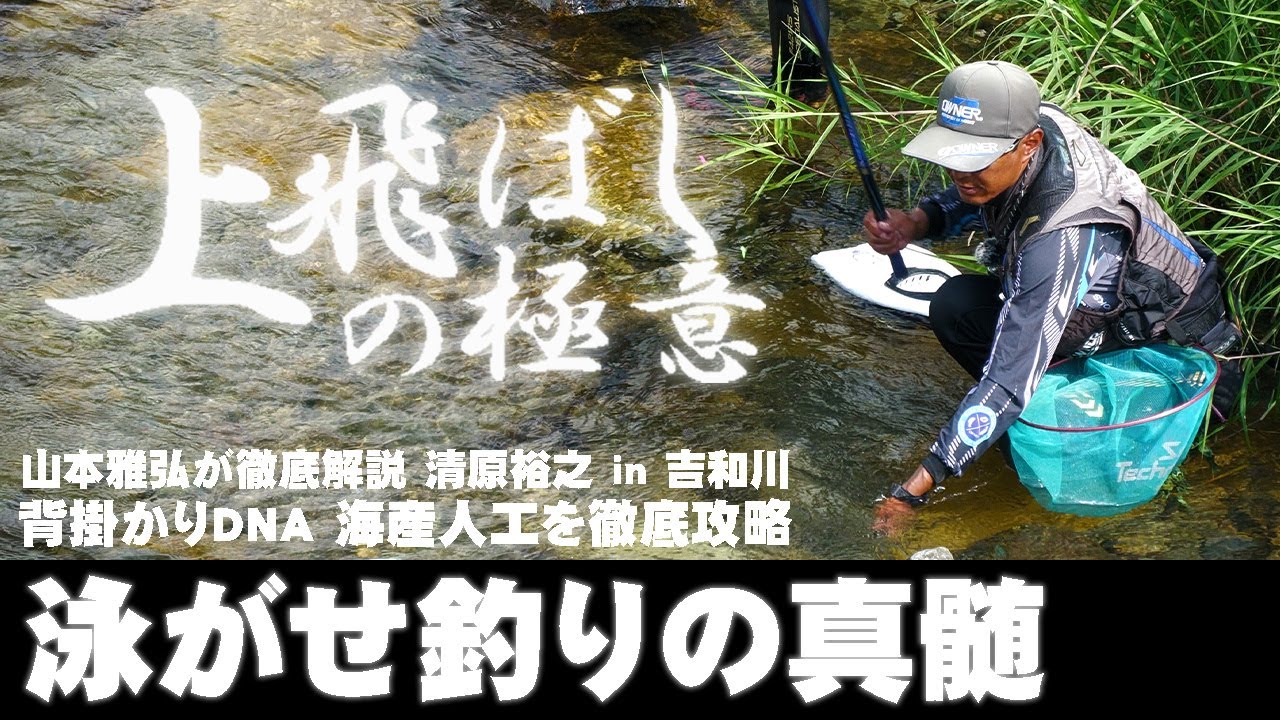 【鮎】泳がせ釣りの真髄！上飛ばしの極意 清原裕之 in 吉和川 背掛DNA海産人工を徹底攻略