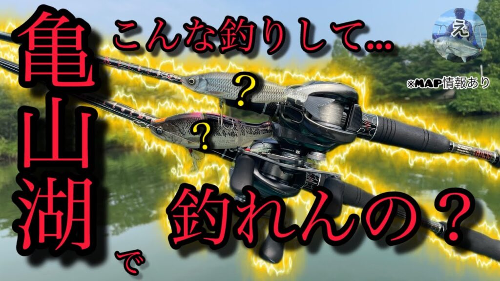 亀山ダムでバス釣り❗️こんなルアーで？　【亀山湖】【バス釣り】【夏〜秋】