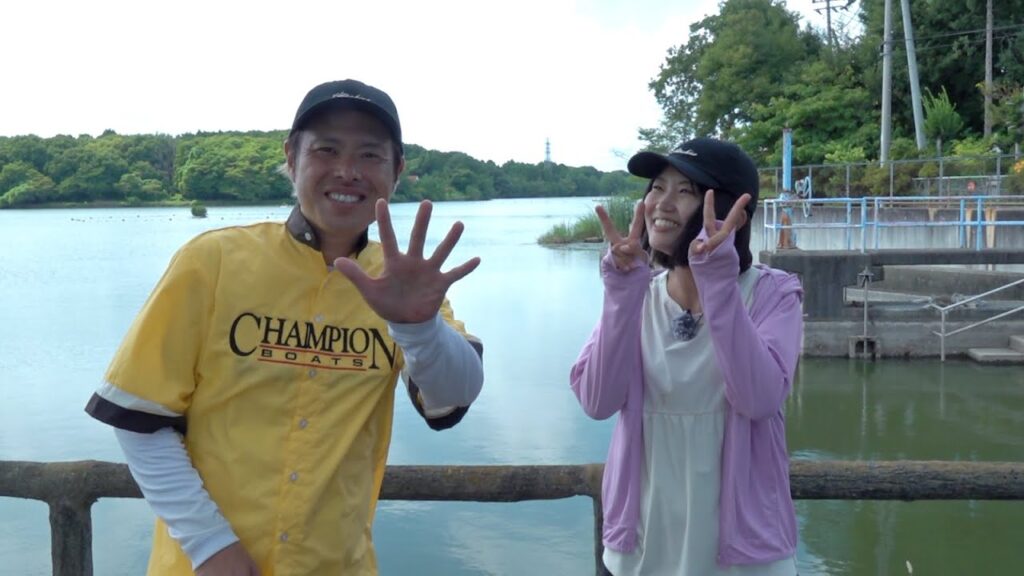 釣りガールと上野沼でバス釣りしてきたよ！