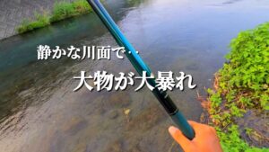 【渓流釣り】【餌釣り】重くて上がらない魚が掛かった