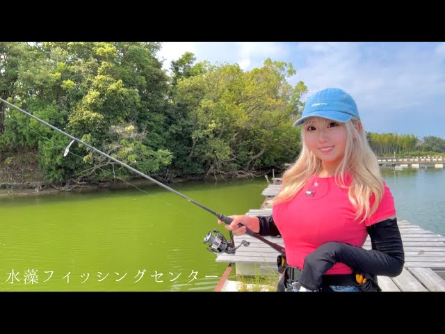【バス釣り】真夏の管理釣り場、2日目❣️❣️#釣りガール #バス釣り
