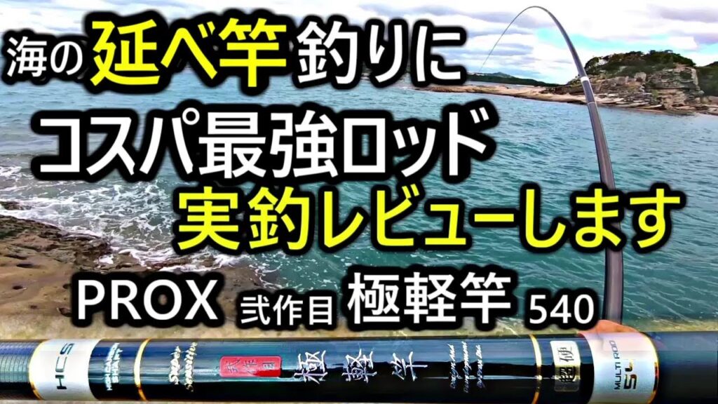 海の延べ竿釣りに PROXの極軽竿 レビューします