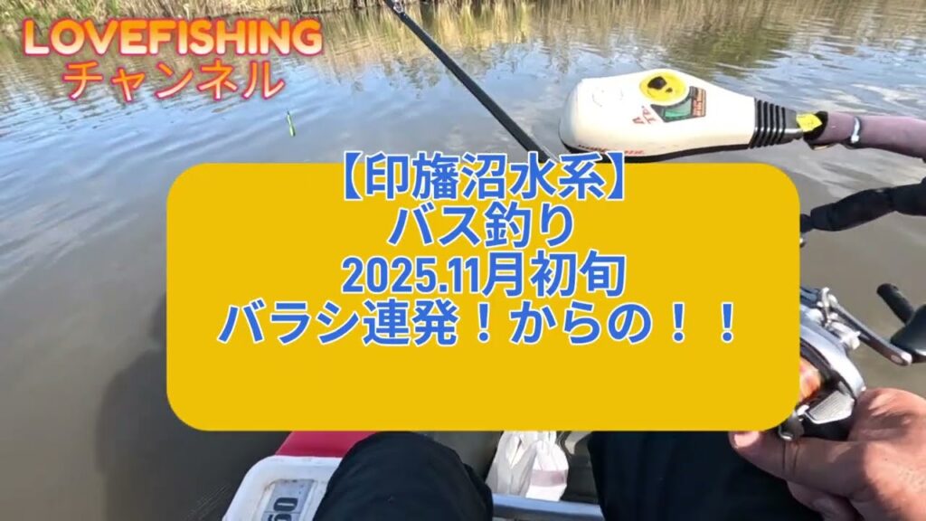2025.11月初旬【印旛沼水系バス釣り】バラシ連発！！からの！！