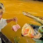 アメリカにある川に鶏肉沈めた結果