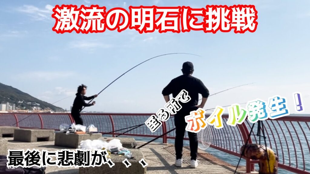 【神戸平磯海釣り公園】激流の明石でアジを泳がせたら凄かった！！　　　　　アジュール舞子　ショアジギング　釣り　武庫川一文字